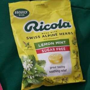 Ricola Lemon Mint Sugar Free Drops - Yellow Bag